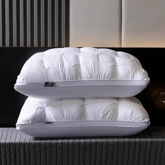 Soft Luxury 5-Star Hotel Quality Pillow（Pack of 1）, 20X30 -Inches Deep Sleep Neck Support, Core for All Seasons, Non-Collapse High Pillow, Hypoallergenic Polyester Cover